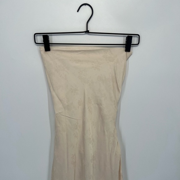 Princess Polly Esti Satin Cowl Neck Floral Open Back Maxi Dress In Champagne - Picture 3 of 12